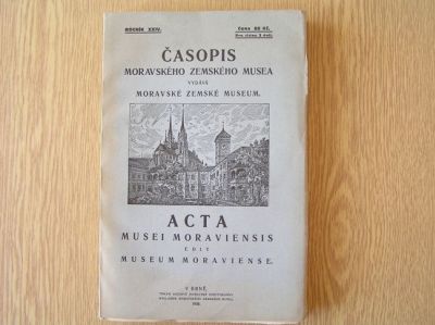 Časopis Moravského zemského musea, 1926, 200 stran